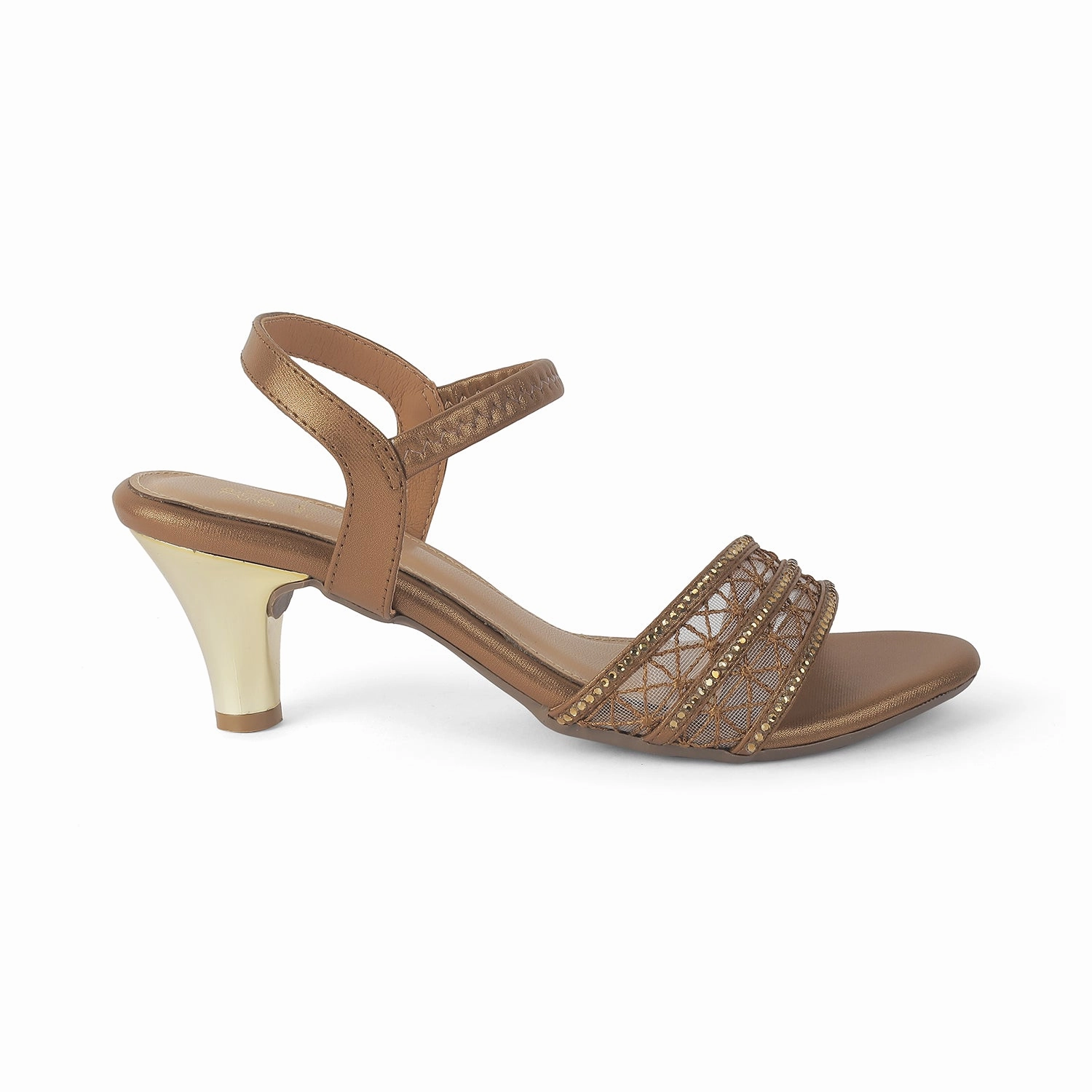 Sandals Halcyon Beach Castries Saint Lucia Tresmode Glitz Bronze Women's Dress Heel Sandals