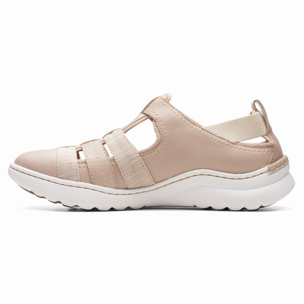 Clarks Teagan Step Sand Leather Shoe (Women's) Wt410v5 Cushioning Trail Running Shoe