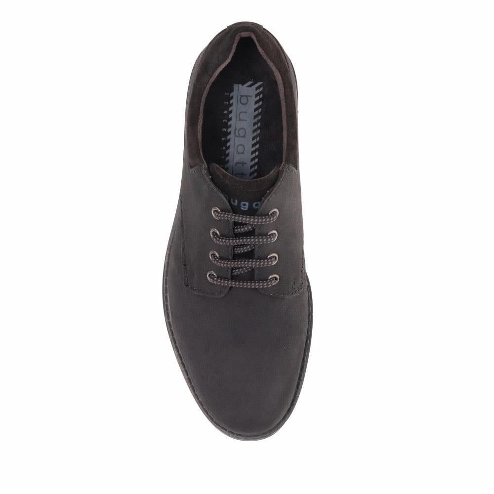 California Casual Shoes Casual Leather Lace-Up Shoes  - BUG40503 / 325 722 - Black