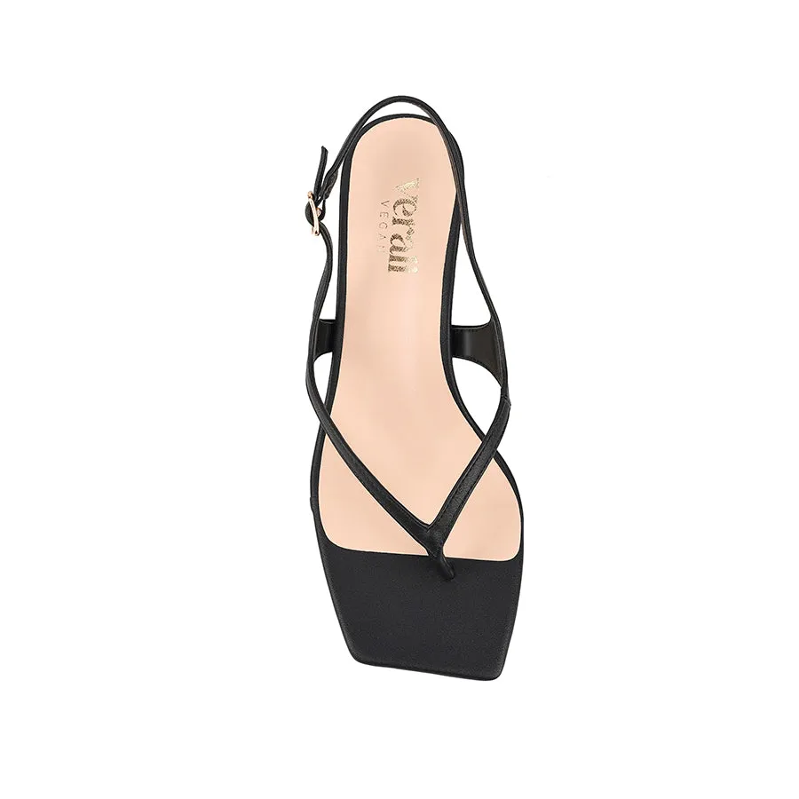 Marnie Kitten Heel Sandals - Black