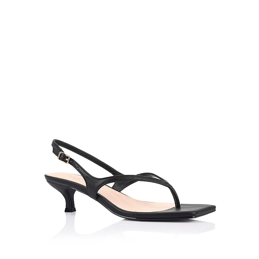 Heel Couch Marnie Kitten Heel Sandals - Black
