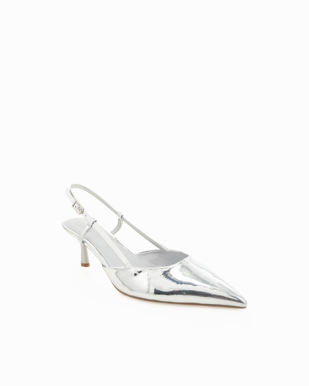 Tall High Heel Shoes KYRIE - SILVER CHROME