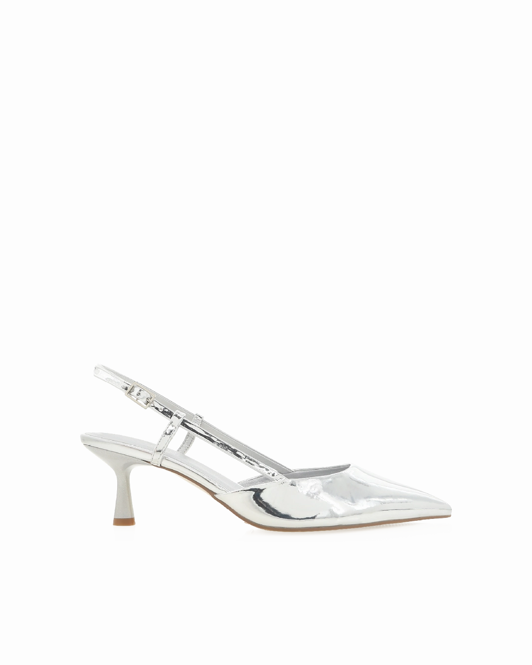 KYRIE - SILVER CHROME Over Knee High Boots Heels