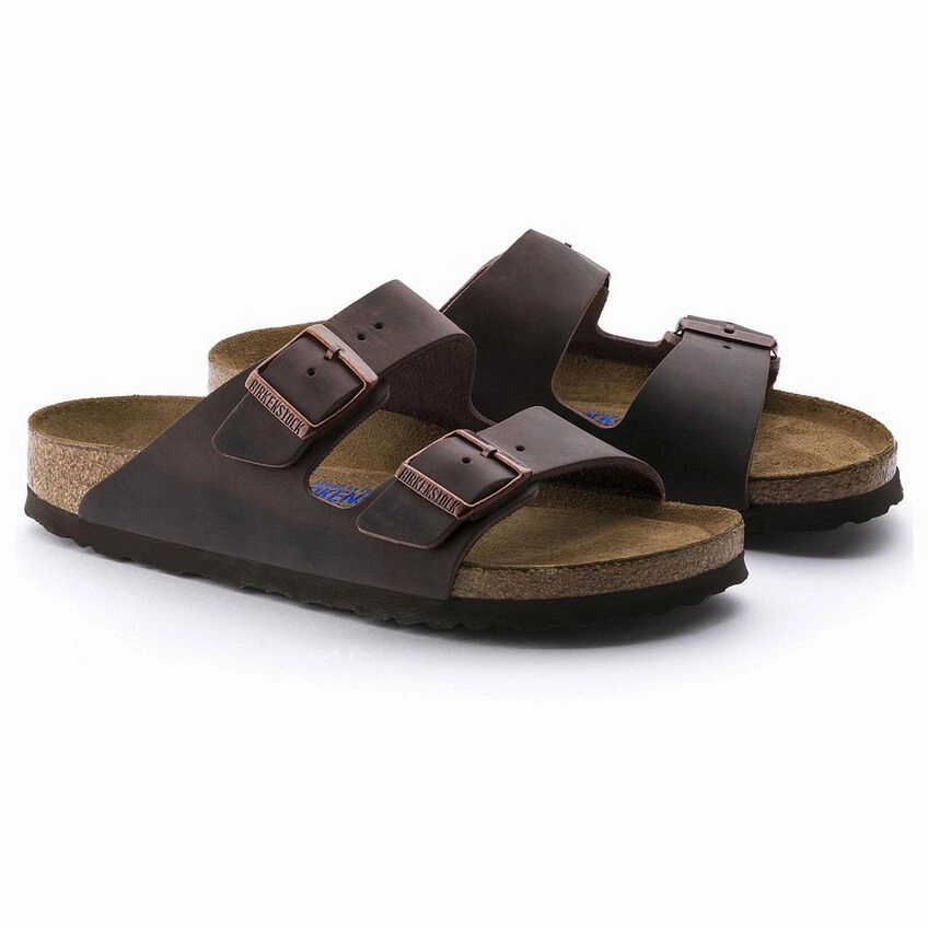 Birkenstock Unisex Arizona Soft Footbed Oiled Leather Sandal - Habana Papillio Wedge