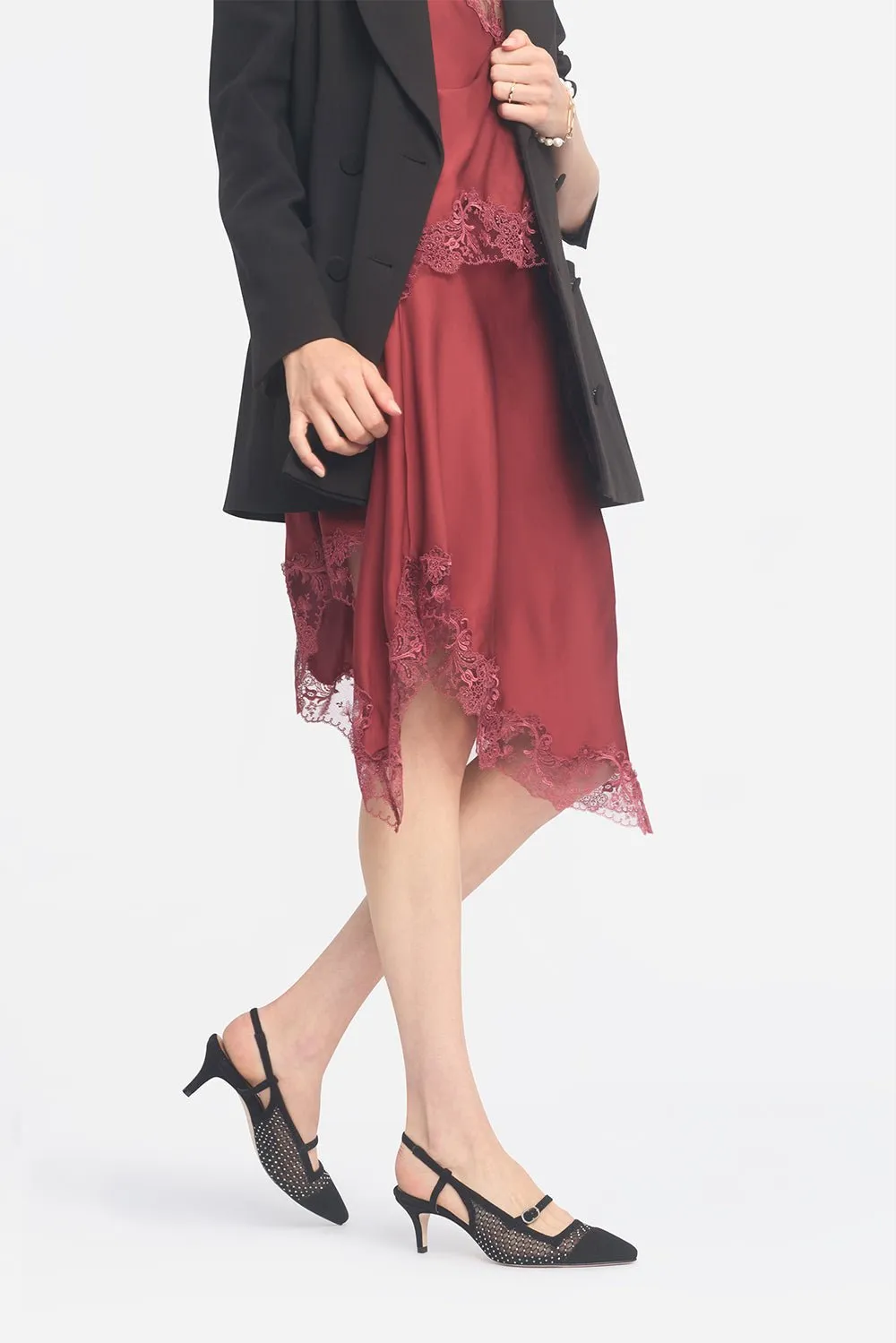 Chloe Black High Heel Thongs