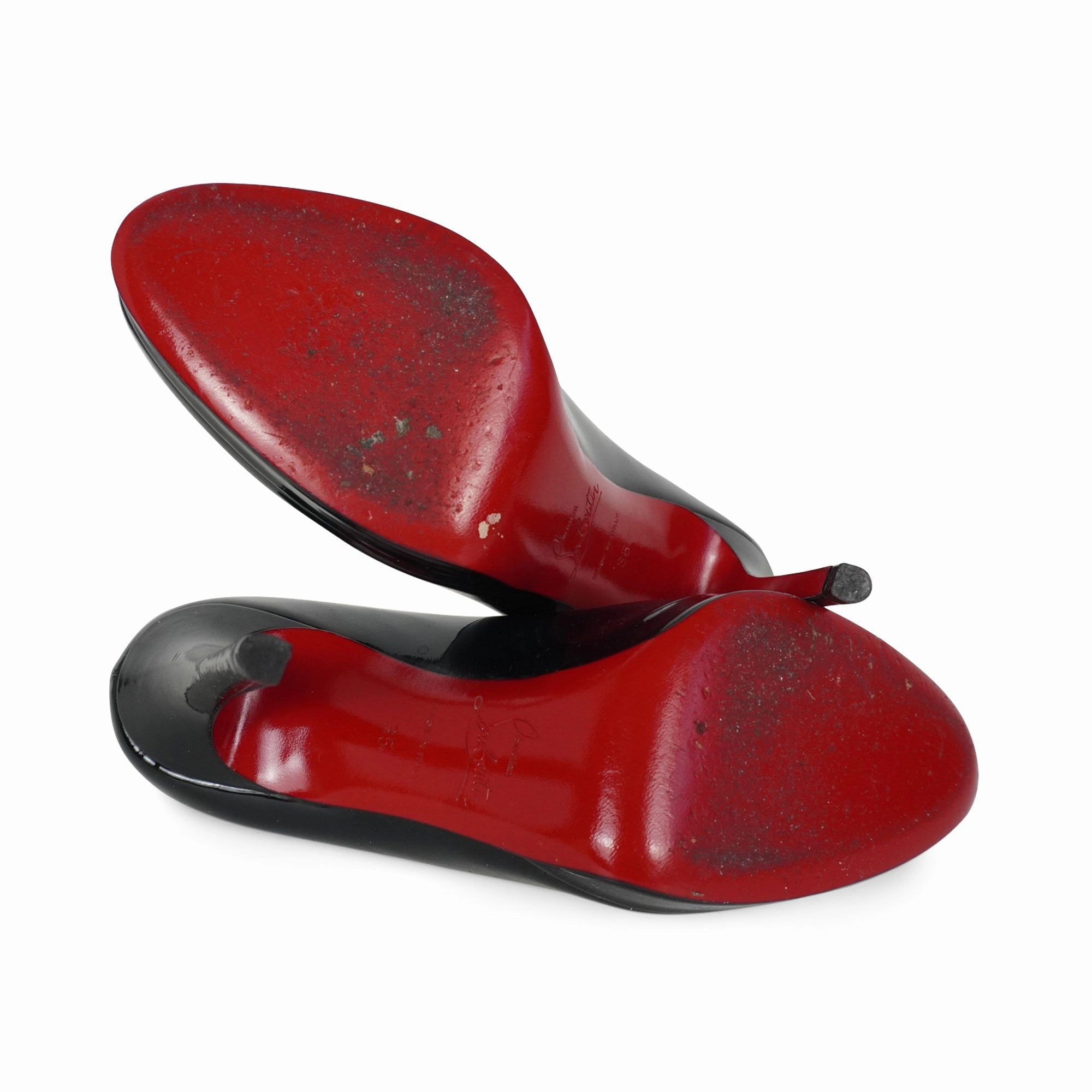 No Heel Knee High Boots Christian Louboutin 'Simple Pump 120' Heels - Women's 35