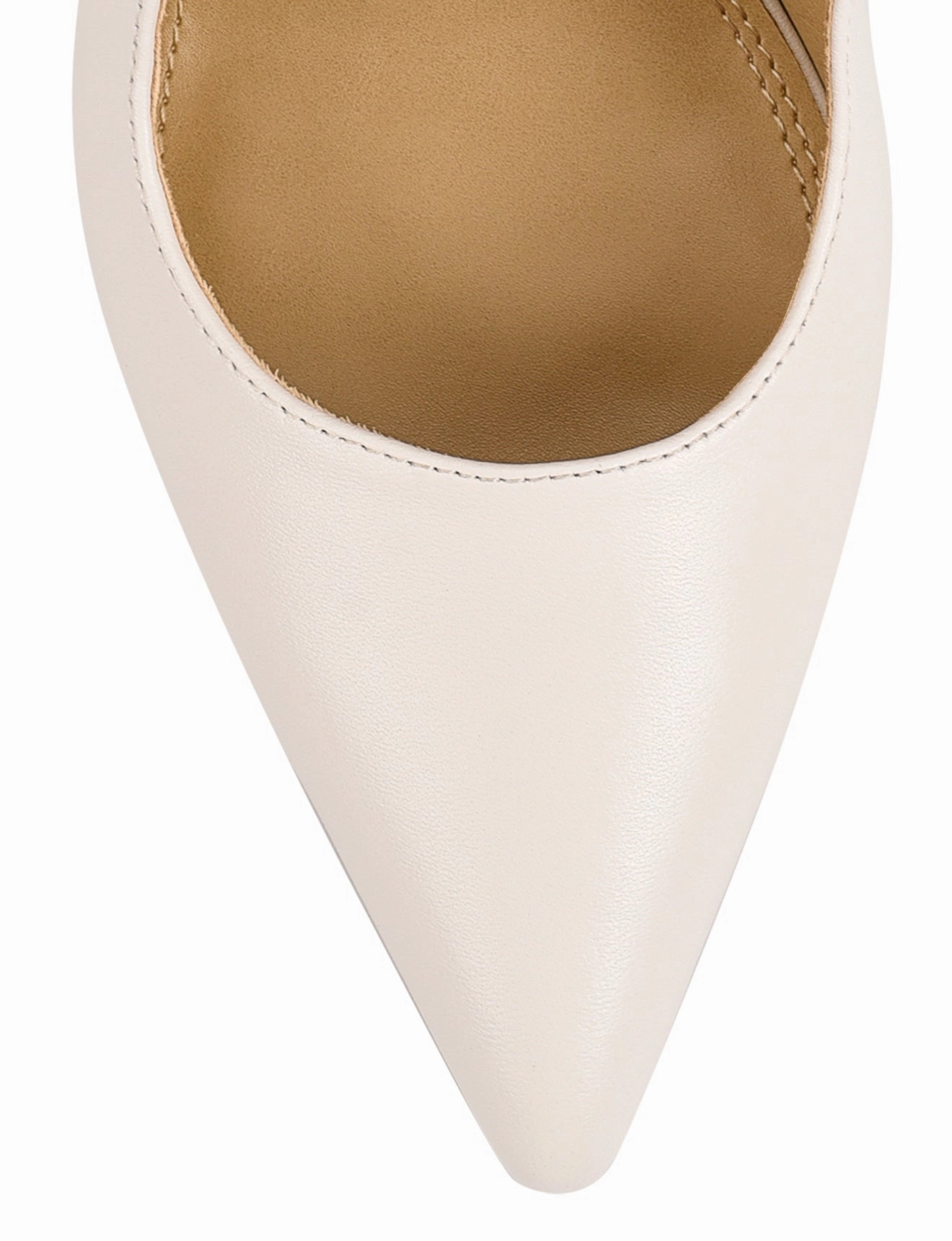 Cipriani Stiletto Pump - Chalk White Leather High Heel Designer Shoes
