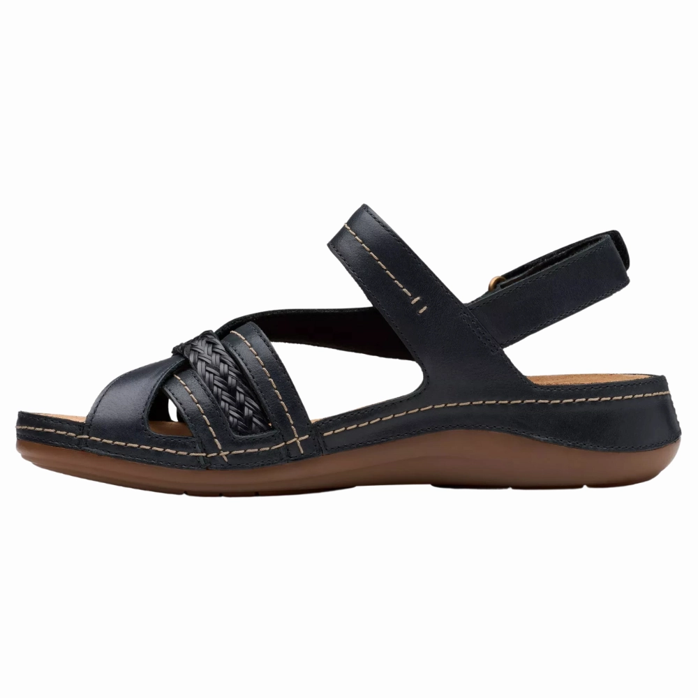 Doc Marten Flower Sandals Clarks Cecily Strap Black Combination Sandal (Women's)