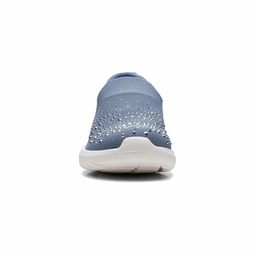 With Arch Support  Best Waterproof Walking Clarks Nova Gem Denim Slip-On (Women's)