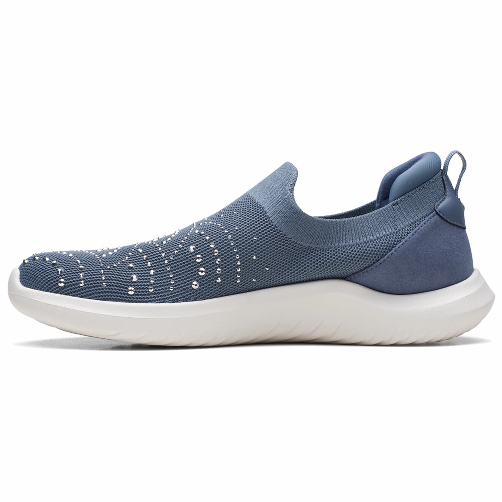 Waterproof Walking Shoes Clarks Nova Gem Denim Slip-On (Women's)