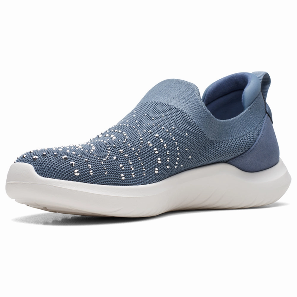 Clarks Nova Gem Denim Slip-On (Women's) For Supination  Best Walking