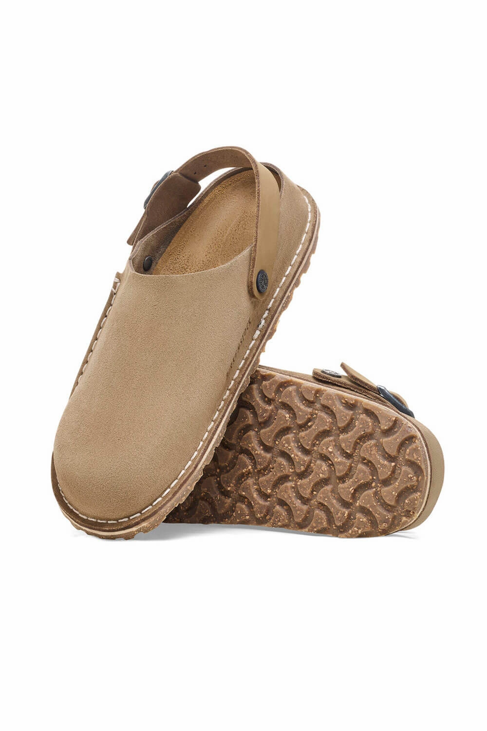 Birkenstock Lutry Premium Suede Leather Clogs for Men in Grey Taupe | 1025293 Birkenstock Kyoto Shearling