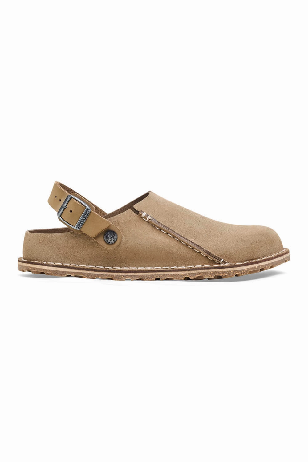 Company Birkenstock Lutry Premium Suede Leather Clogs for Men in Grey Taupe | 1025293