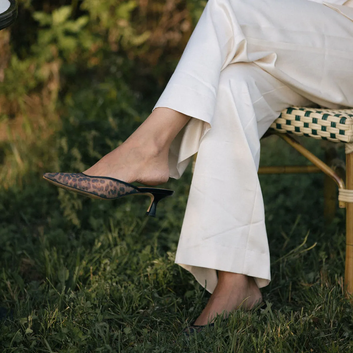 CLEO HEELS DK LEOPARD MESH Glitter Platform High Heels