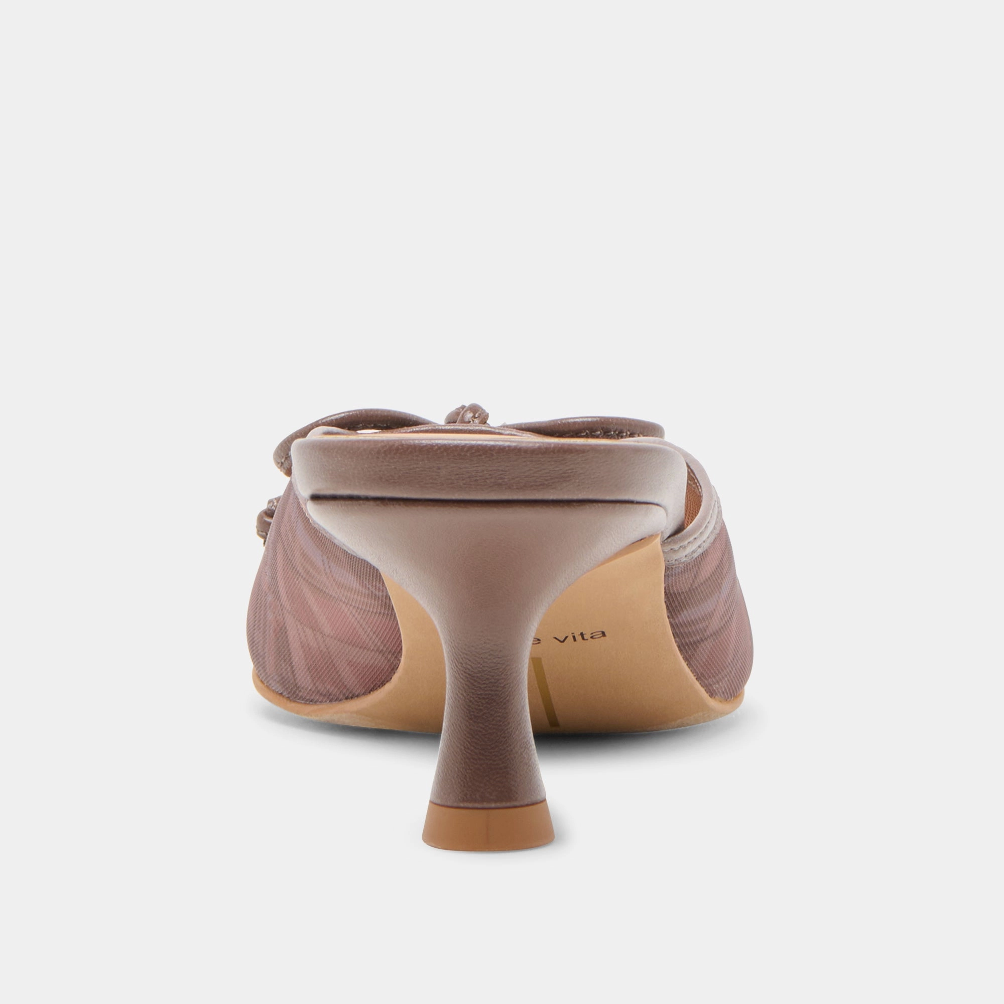 Vintage Style High Heels CLEO HEELS COGNAC PLAID MESH