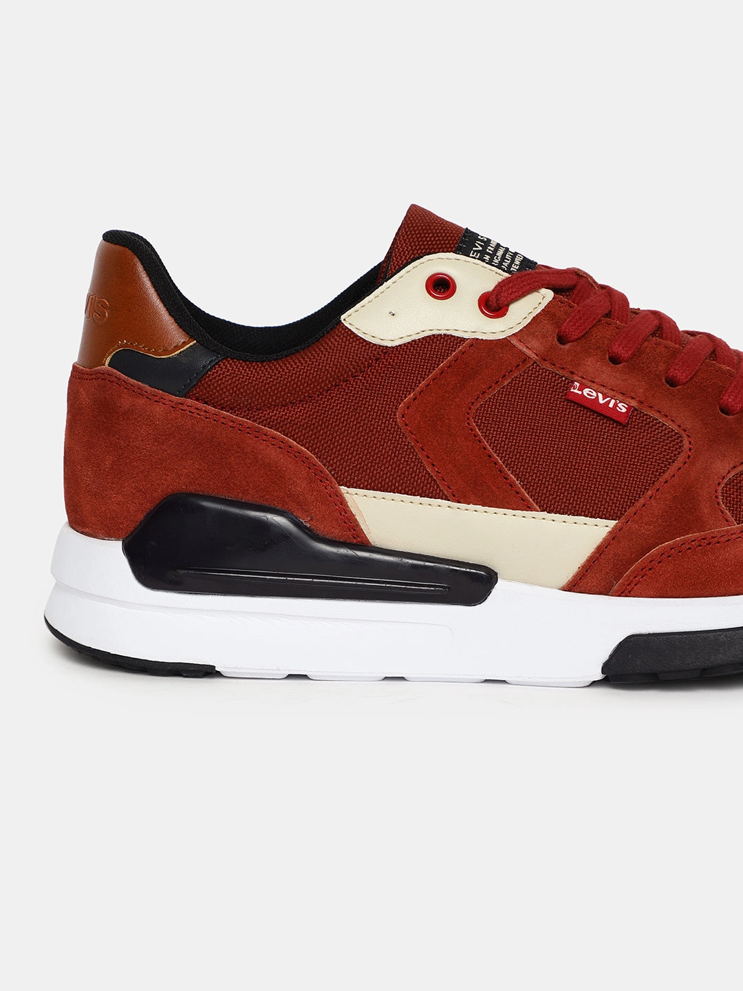 Men's Red Colorblock Shoes Casual Saddle Shoes