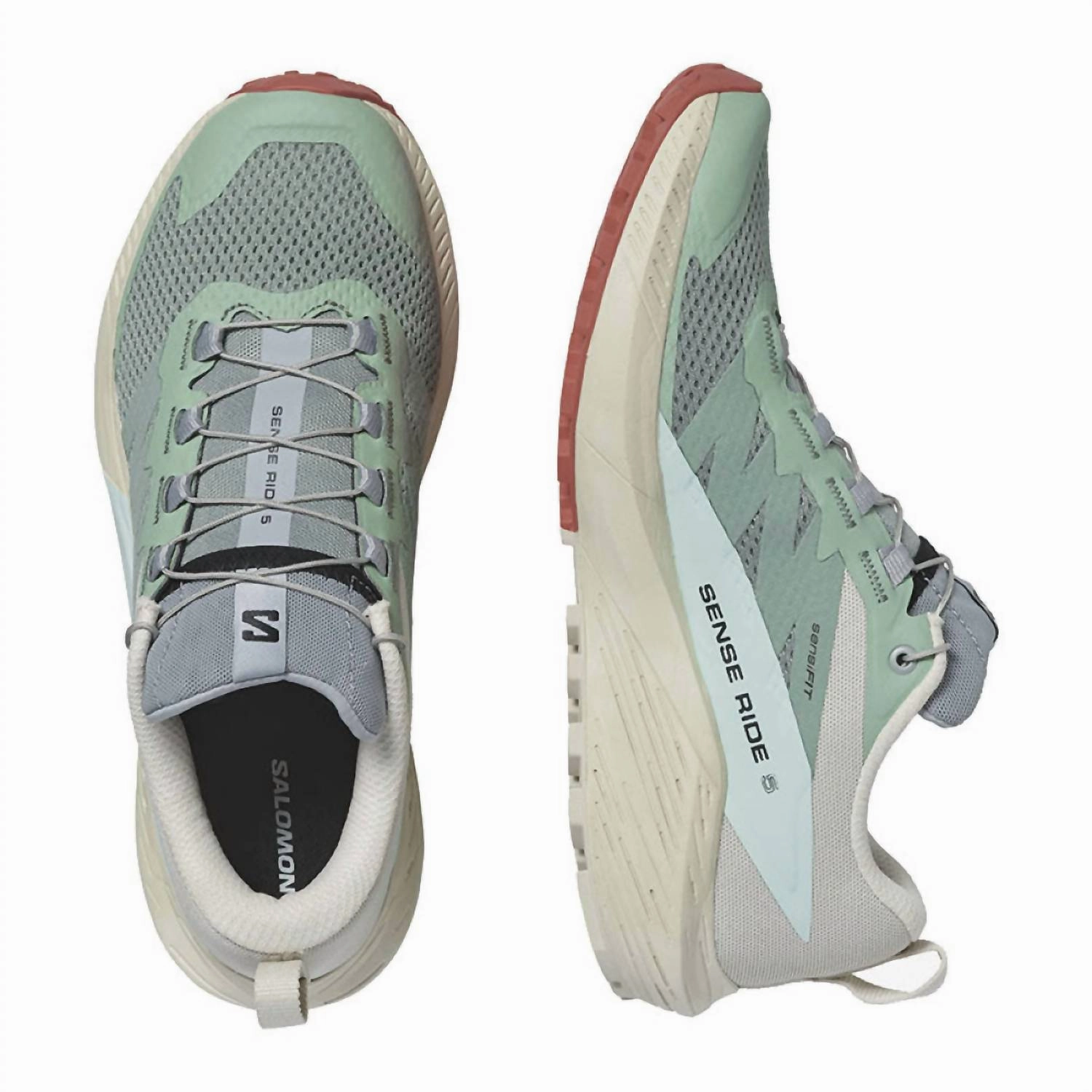 Women Sense Ride 5 Running Shoe In Lily Pad/rainy Day/bleached Aqua Trail Running Shoe Lifespan