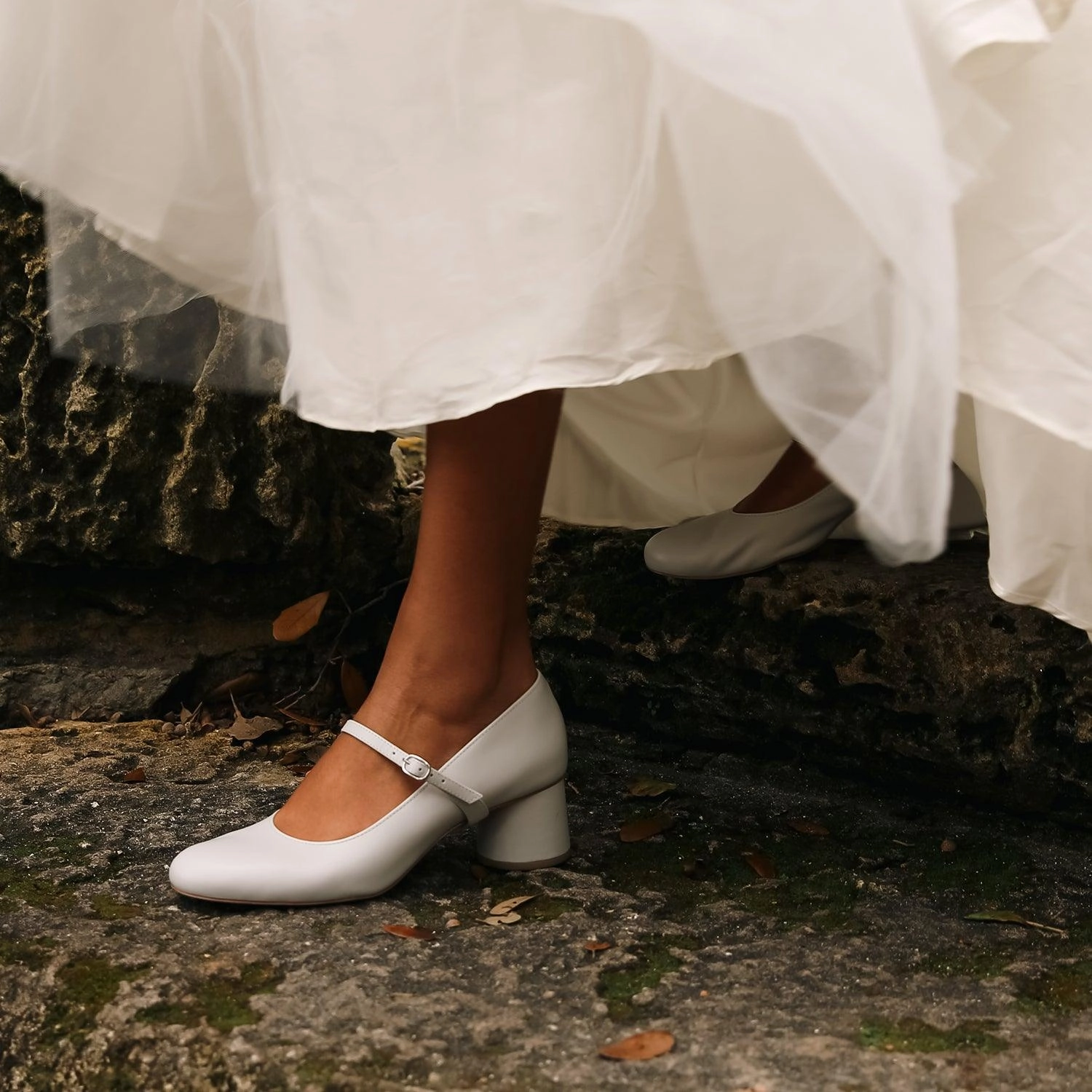 Cloud Grey Ballet Pump   Twiggy Strap Goldfish In High Heels