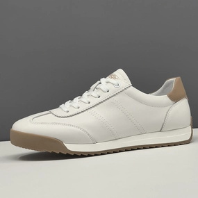 Jeans And Flat Shoes Men Minimalism Plain Quilted Leather Flat Casual Shoes