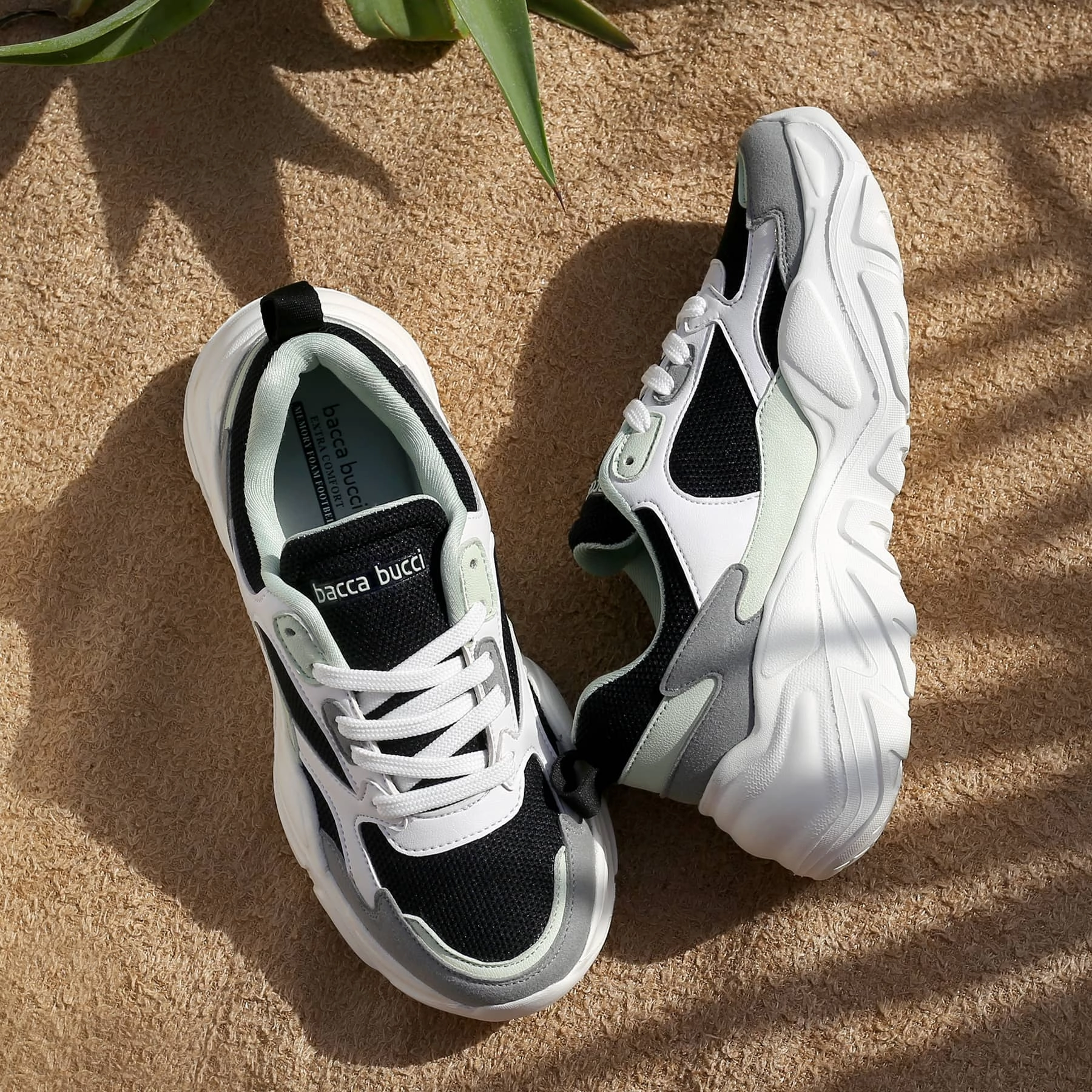 Bacca Bucci SPARK Low-top Platform ColorBlock Fashion Sneakers For Women | StreetWear Chunky Sneakers Best Travel Walking