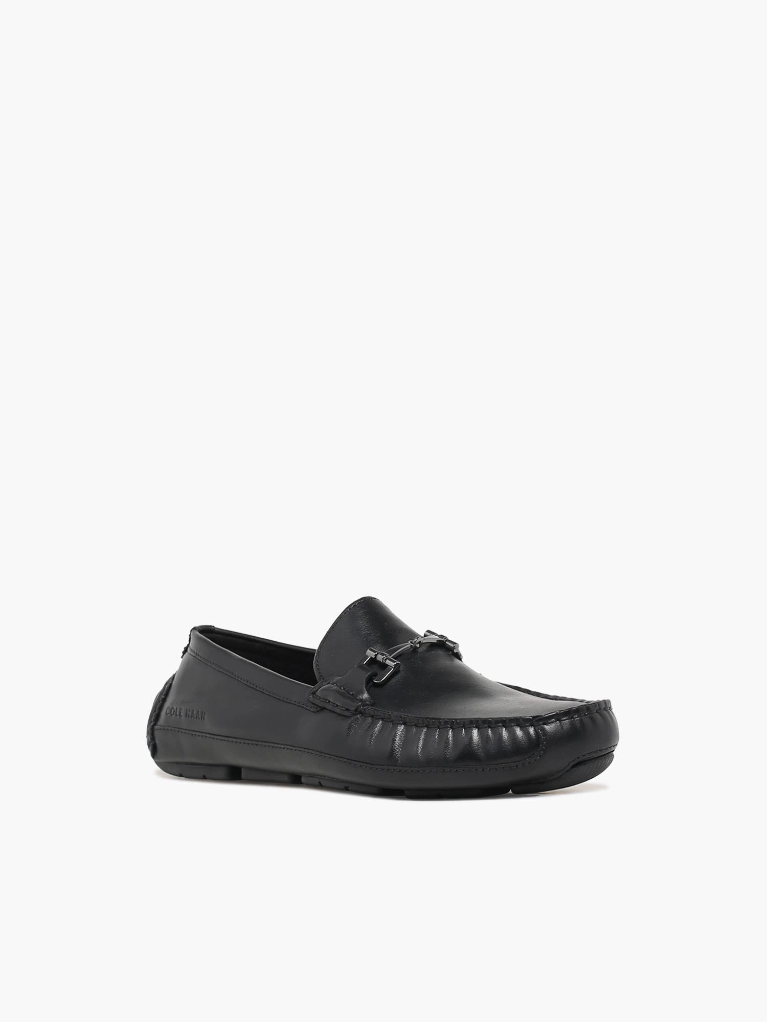 Supportive Flat Shoes Wyatt Bit Driver Black Leather