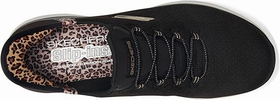 Skechers Women's Summits-Leopard Chic Hands Free Slip-ins Sneaker Water Friendly Hiking Shoes