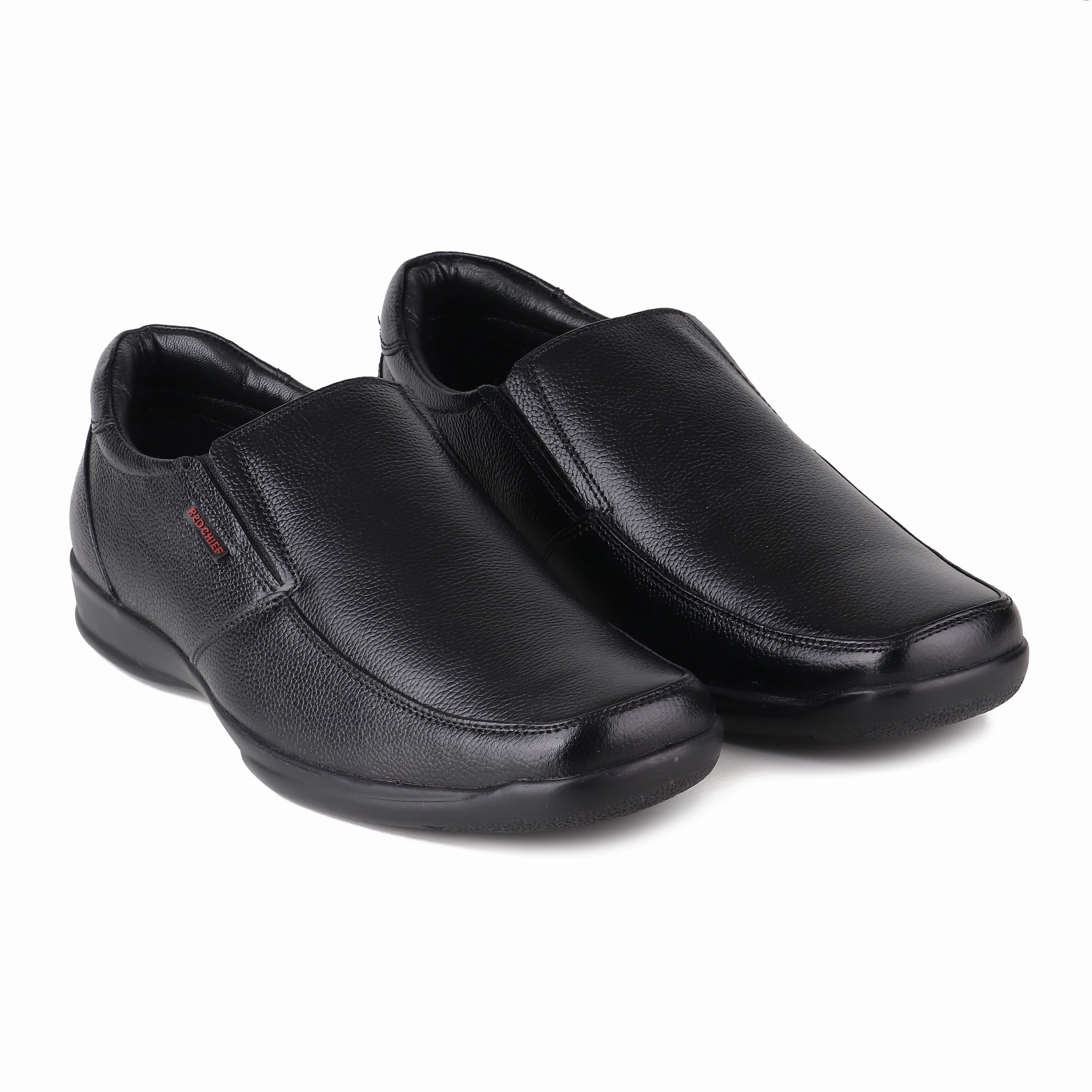 Print Flat Shoes Red Chief Black Formal Shoes for Men RC3500 001