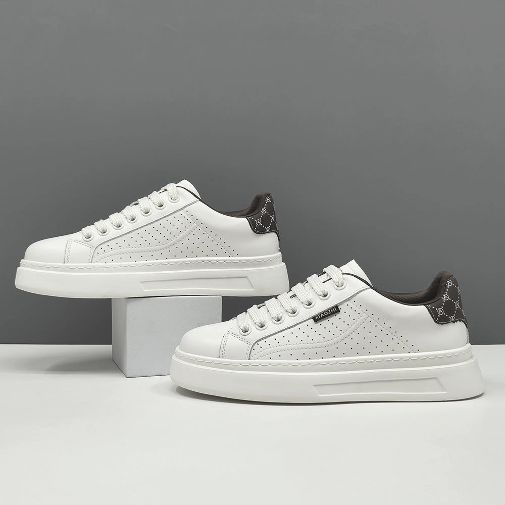 Men's Stylish Quilted Leather Flat Court Sneakers Palladium Shoes Flats