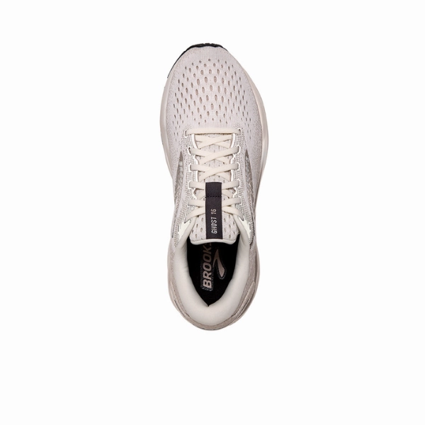 Wide Foot Walking Brooks Men's Ghost 16 Off-White