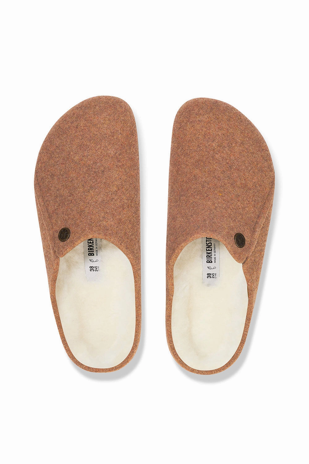 Birkenstock Zermatt Wool Felt Shearling Slippers for Men in Toffee | 1027978 Do Run Big