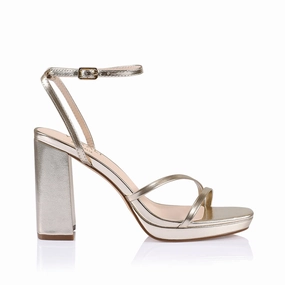 Lani Platform Sandals - Champagne Smooth Tap Dance High Heels