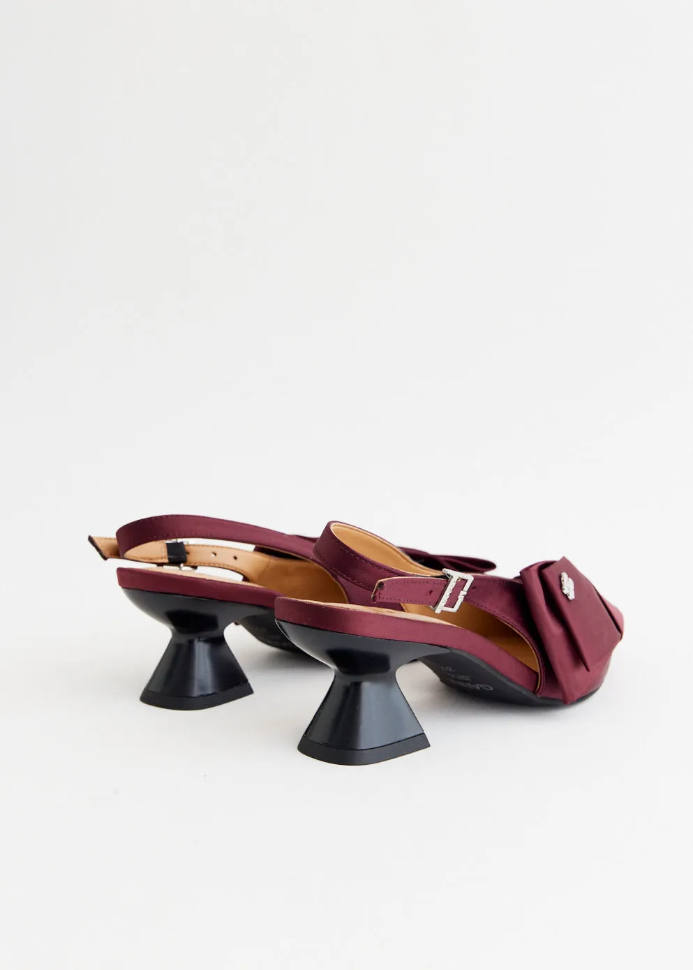 Cheap Thigh High Heel Boots Big Bow Slingback Kitten Heel Pumps