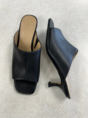 High Heel Sneakers Song Sandals Heels Kitten By Ann Taylor In Black, Size:6.5