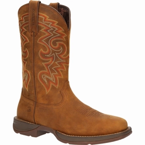 Tin Haul Boots Durango Mens Rebel Western WP Russet Leather Cowboy Boots