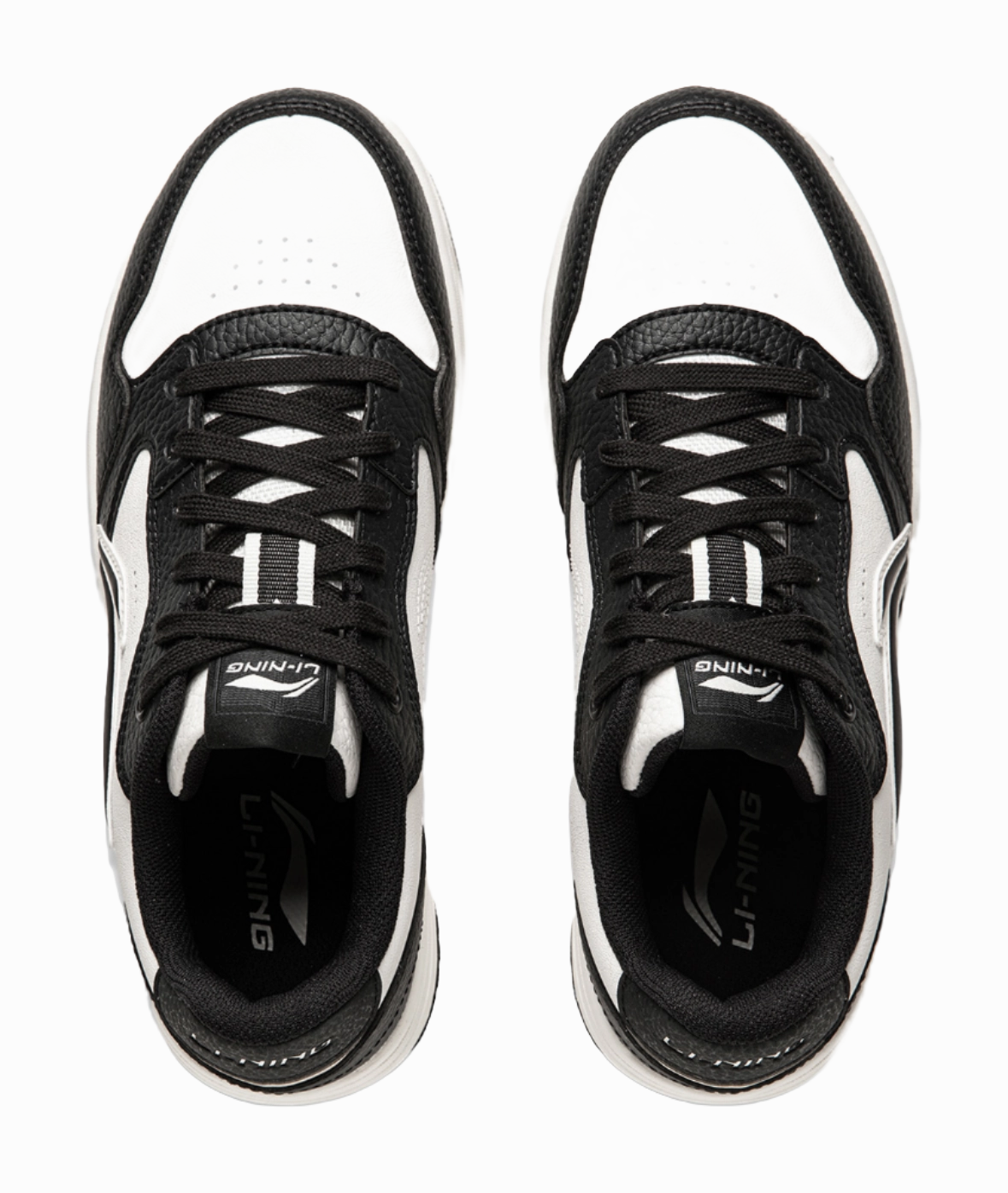 Dress And Casual Shoes LiNing Tianji Soft Slip Resistant Cushioning Abrasion Resistant Low Top Skateboard Shoes Women's White Black