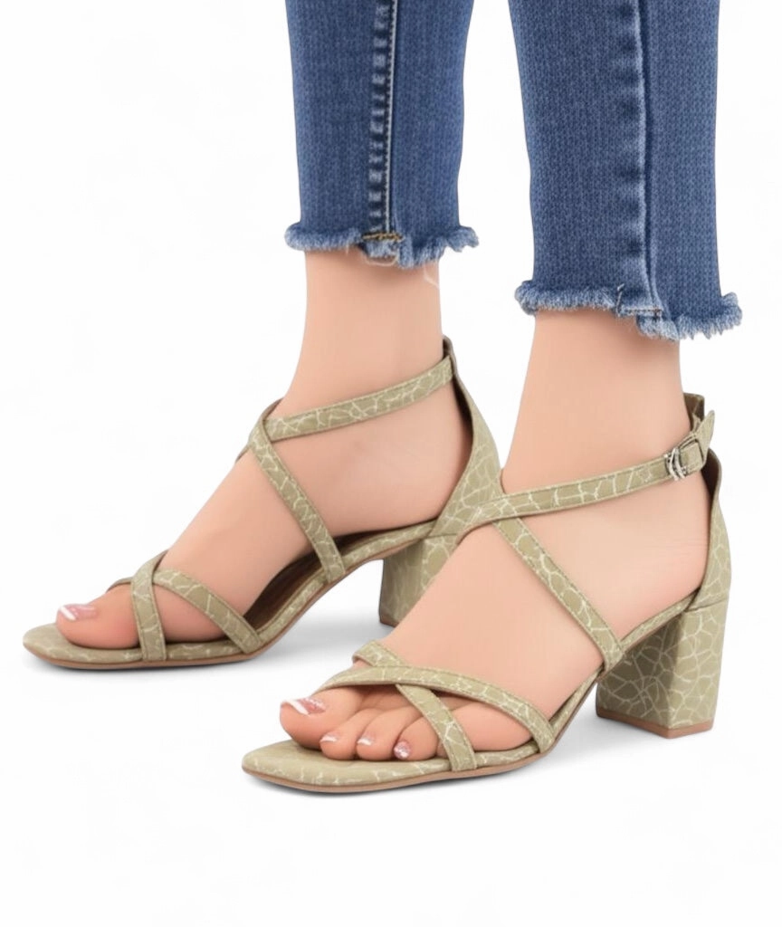 Cross strap heel-R14-1 Poolside Sandals