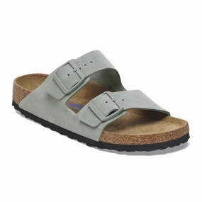 Chunky Arizona Birkenstock Women's Arizona Soft Footbed Sandal - Pure Sage