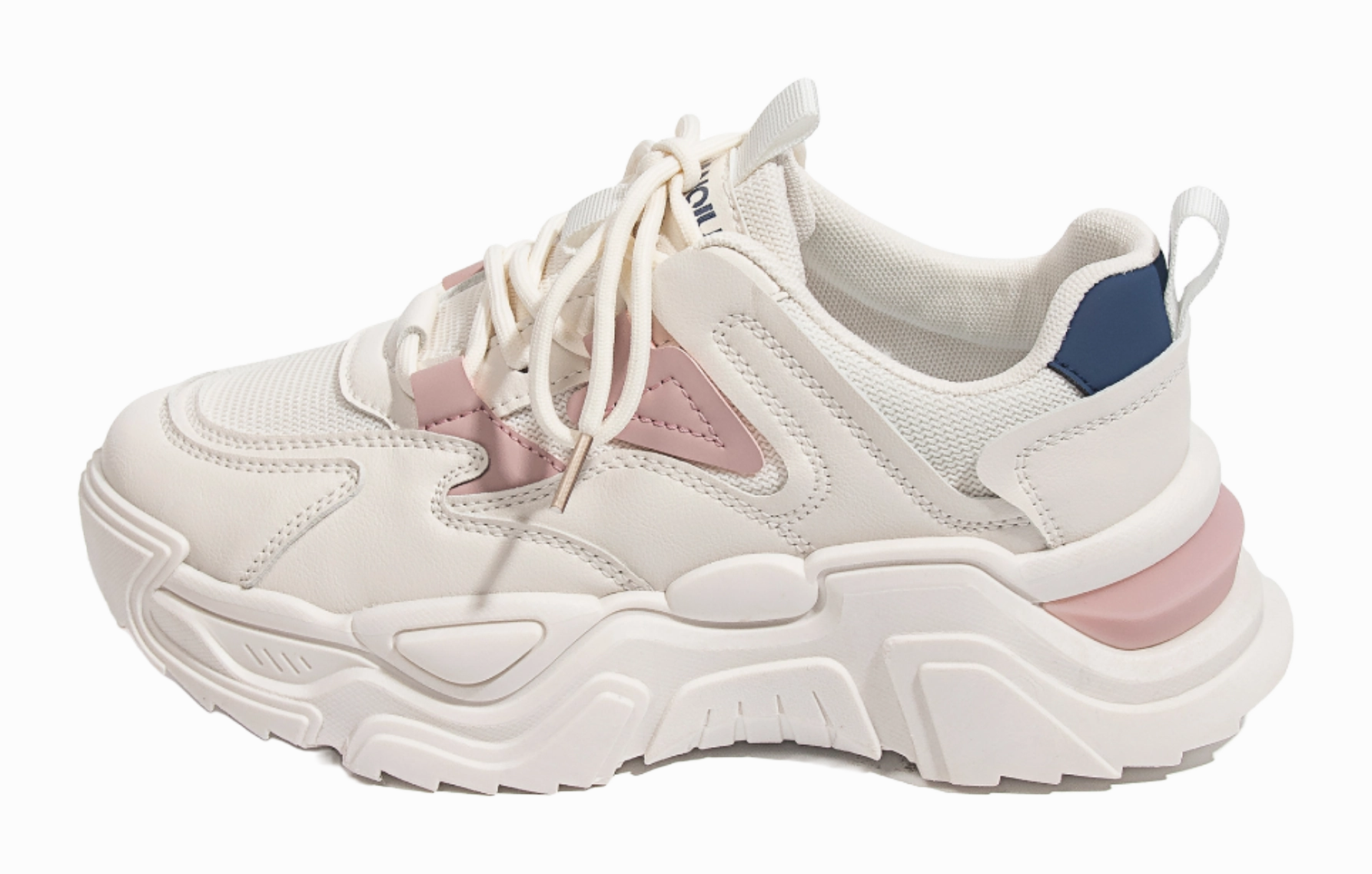 Panelled Lace-up Casual Shoes HUANQIU Casual Shoes Abrasion Resistant Breathable Coverage Height Increasing Thermal Low top Chunky Sneakers Women's