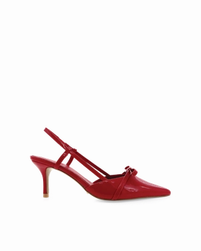 Block High Heel Shoes DAISY - SCARLET PATENT