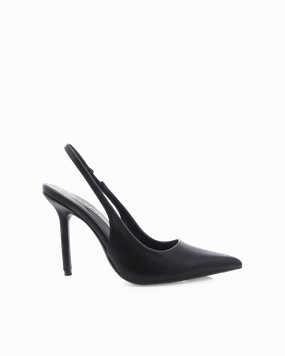 DALILA - MATTE BLACK Wide Strappy High Heels