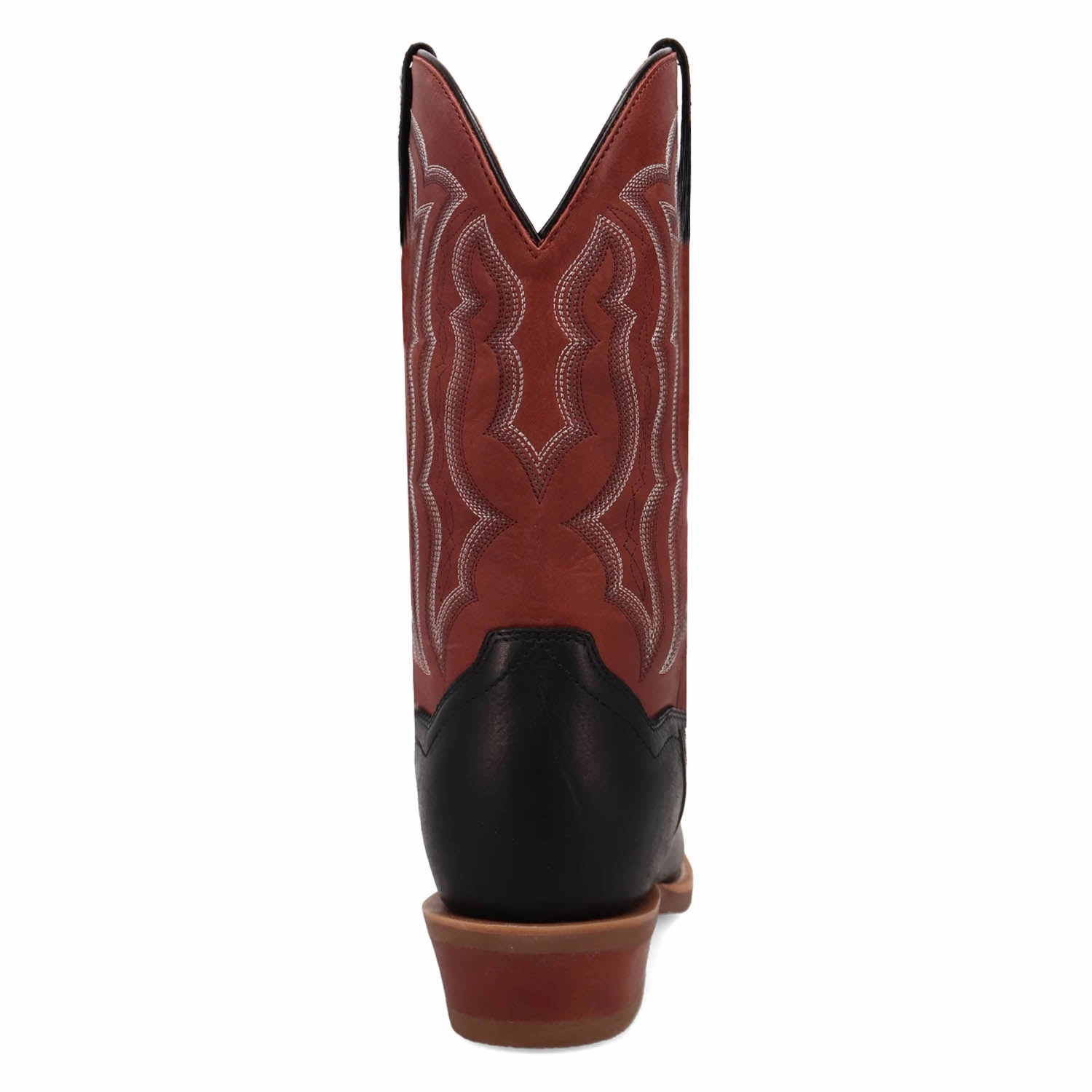 Bernardo Boots Dan Post Mens Creed Black/Red Leather Cowboy Boots