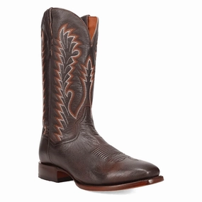 Dan Post Mens Jerry Brown Leather Cowboy Boots Cowboy Boots Knee High