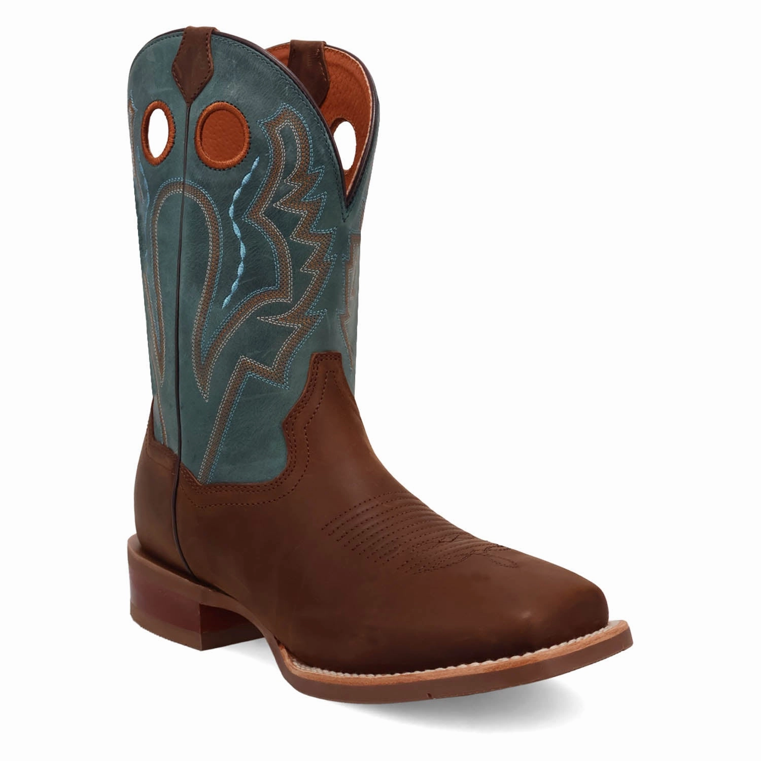 Dan Post Mens Leighton Brown/Blue Leather Cowboy Boots Rios Of Mercedes Boots For Sale
