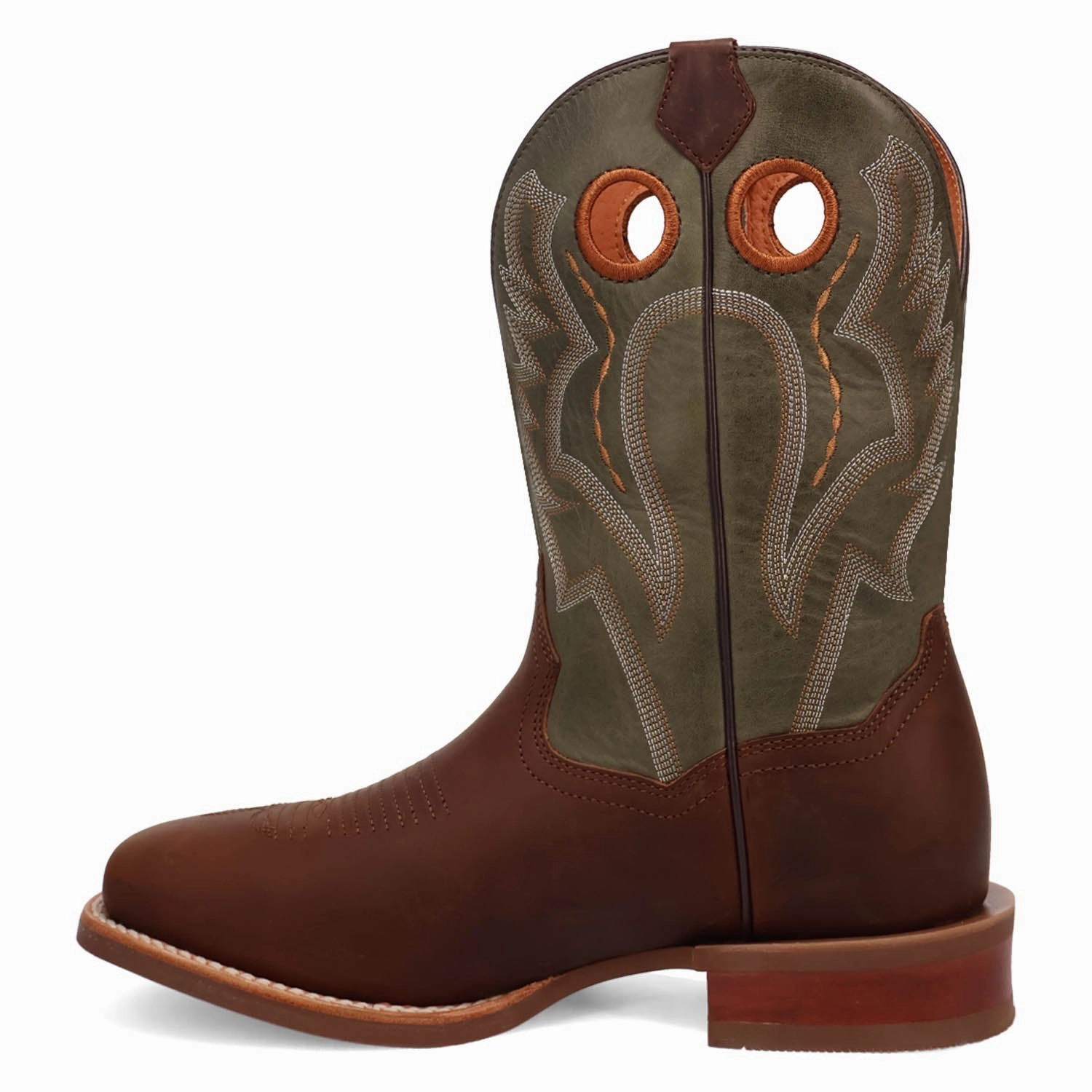 Cinch Boots Dan Post Mens Leighton Brown/Sage Leather Cowboy Boots