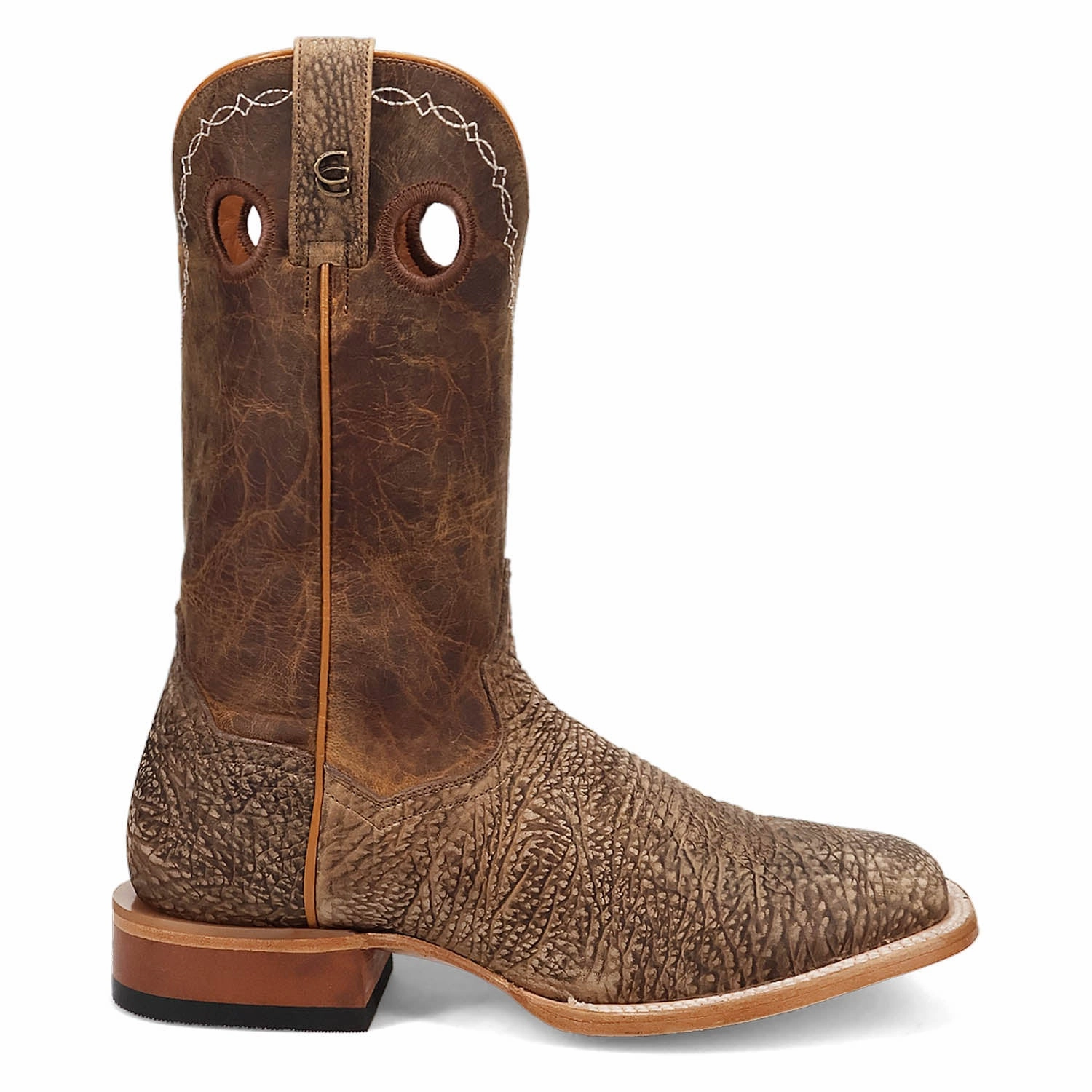 Suede Slouch Boots Dan Post Mens Murray Brown Bison Leather Cowboy Boots