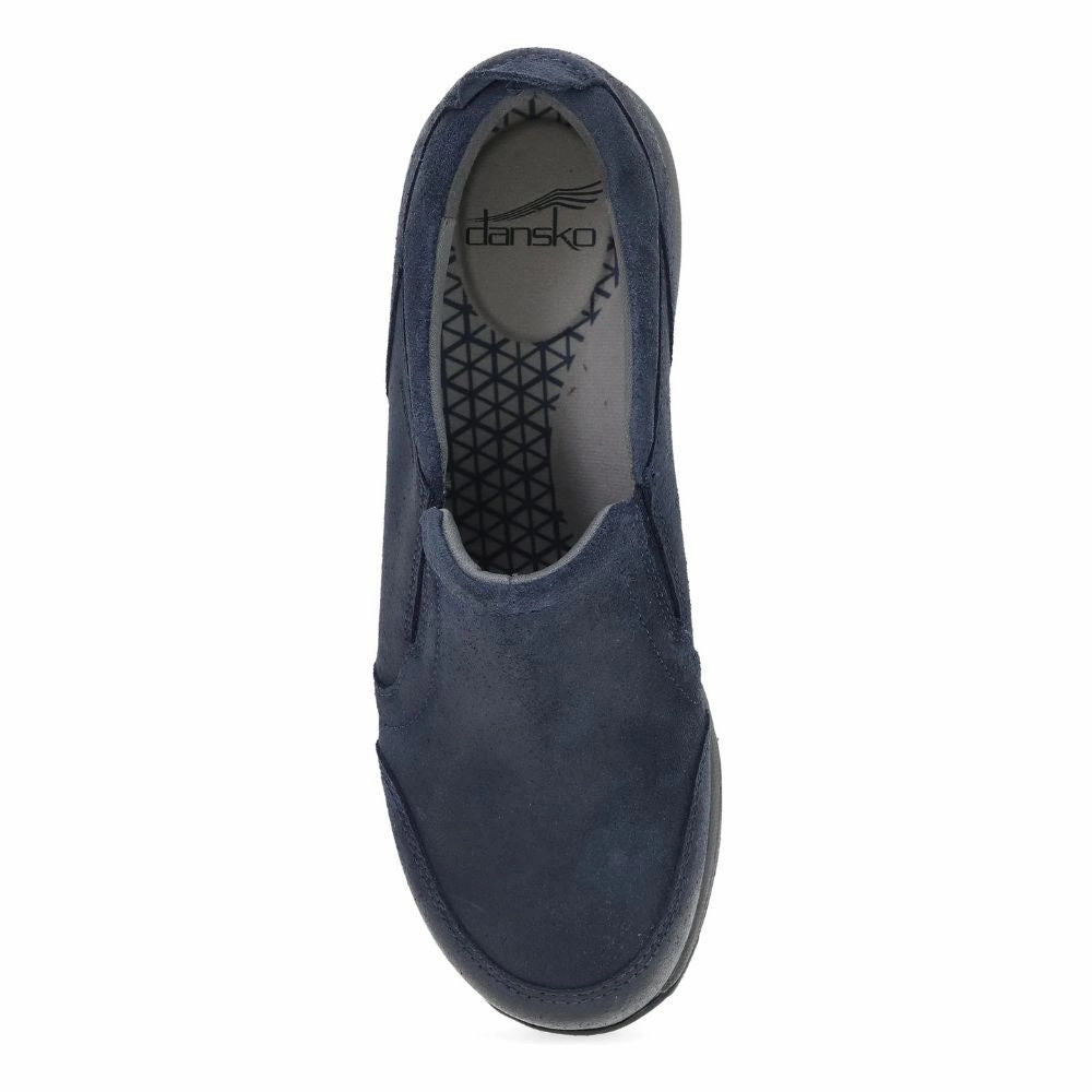 Dansko Pippy Navy Waterproof Suede Sneaker (Women's) Trail Shoes Barefoot