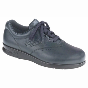 SAS Free Time Navy Leather (Women's) For Lower Back Pain  Best Walking