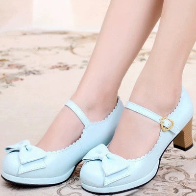 Single Bow Platform Heels