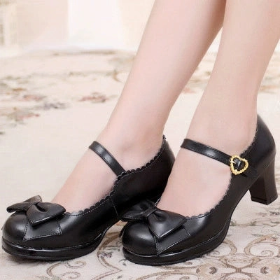 Single Bow Platform Heels