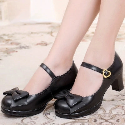 Single Bow Platform Heels